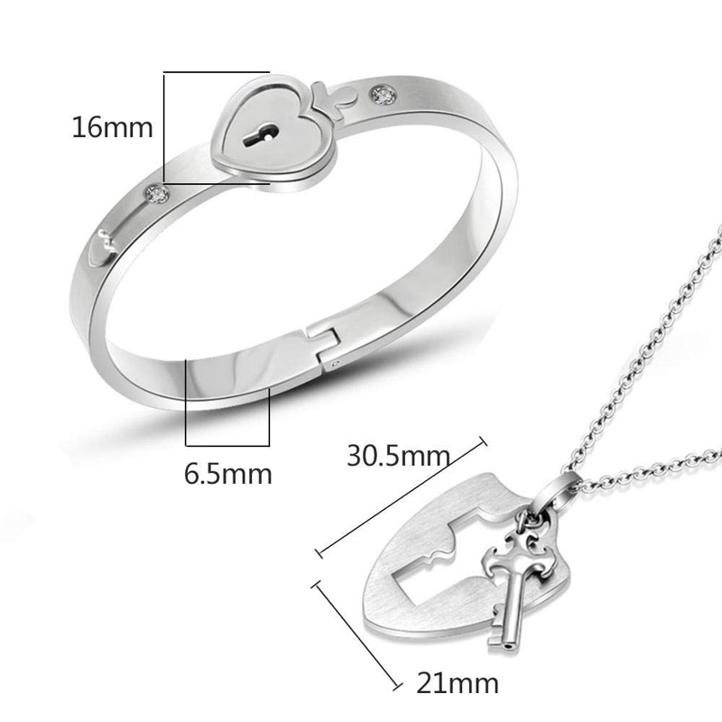 Hartslot armband & ketting