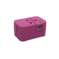 Universeller Reiseadapter mit zwei USB-Anschlüssen