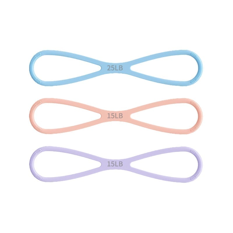 New 8-Shaped Silicone Resistance Band with Massage Grip