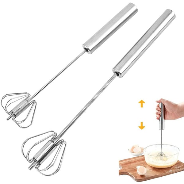 🥚Kitchen Semi-automatic Egg Beater Stainless Steel Easy Whisk