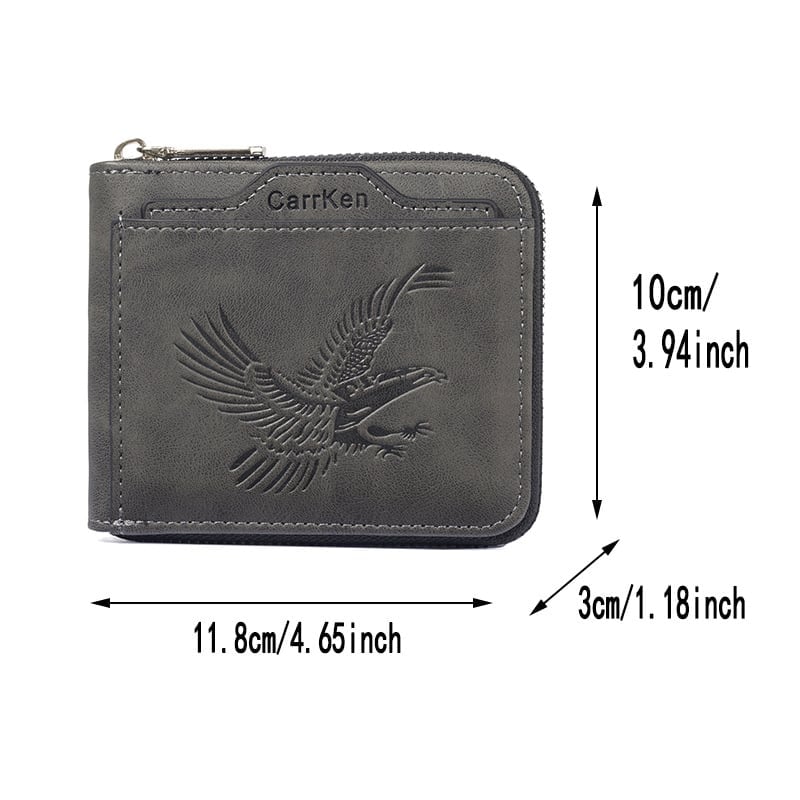 Horizontal Men's Retro Embossed Wallet