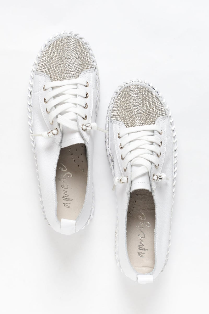 🎉Offerta speciale estiva - fino al 49%🎉-SNEAKERS IN PELLE ARGENTO DIAMANTE