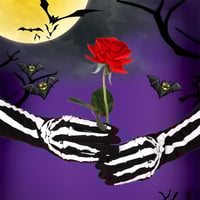 Doppelseitig bedruckte Totenkopf-Handschuhe