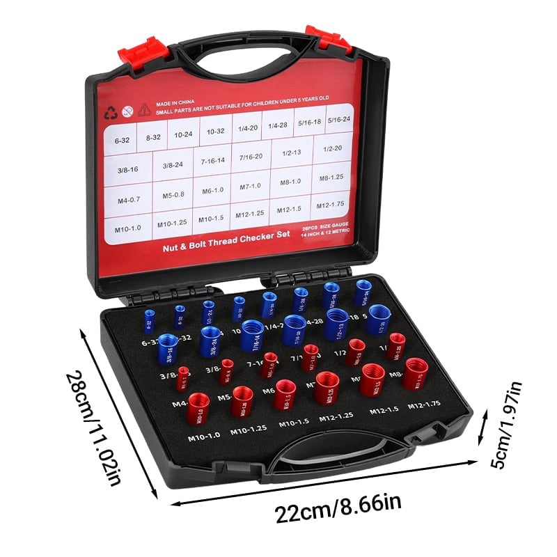 Gewindeprüfer-Set aus Aluminium