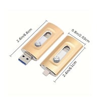 3-in-1 USB-Stick mit hoher Kapazität und Fingerabdruckschutz