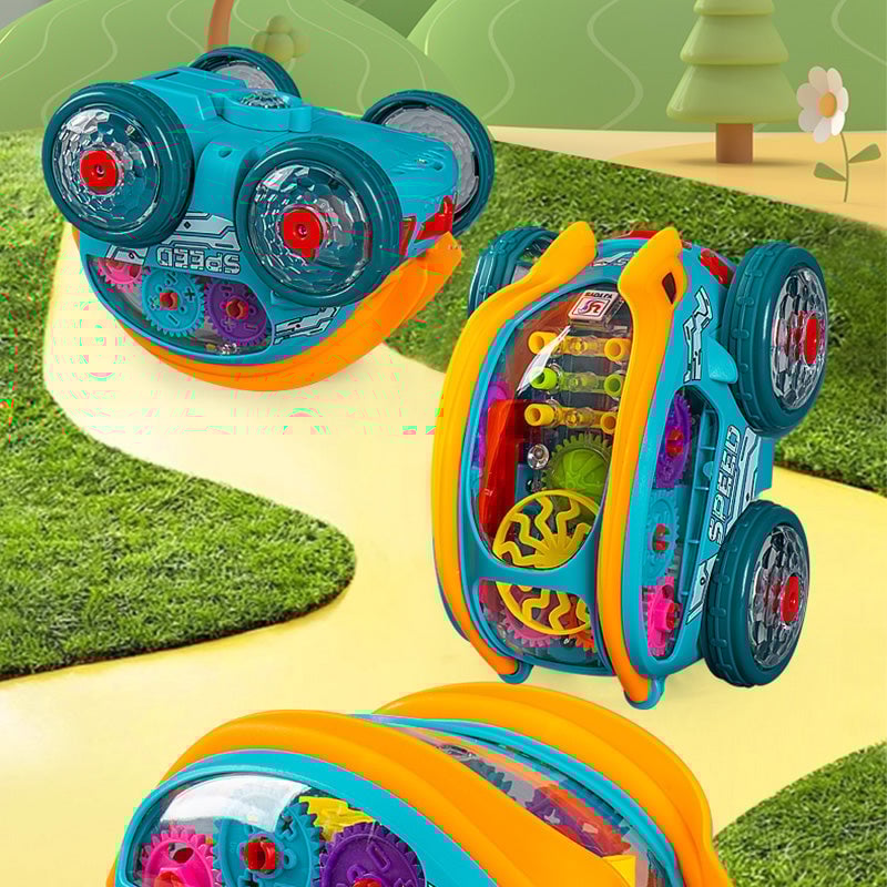 Electric Gear Music Light-Up Universal Light Bil Flygplan Leksaker