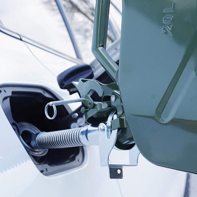 Brandstoftuitset met slot en afdichtring