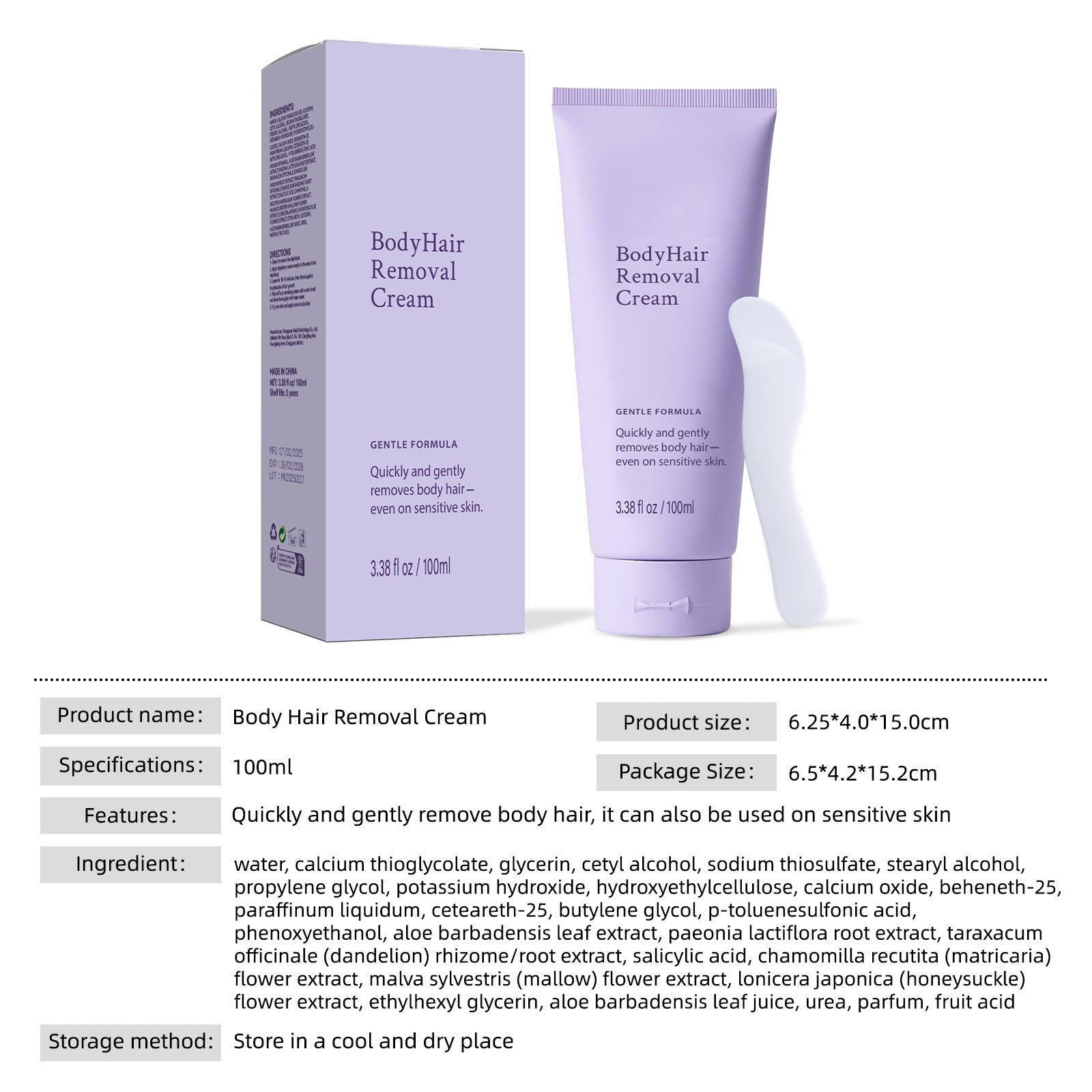 Gentle Hair Removal Cream for Sensitive Skin