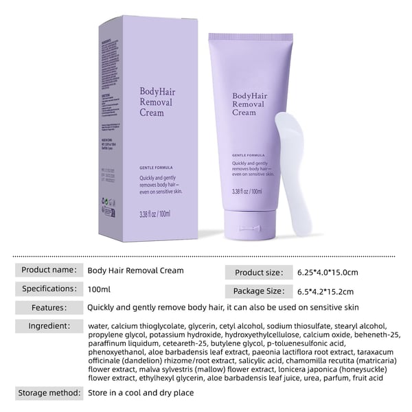 Gentle Hair Removal Cream for Sensitive Skin