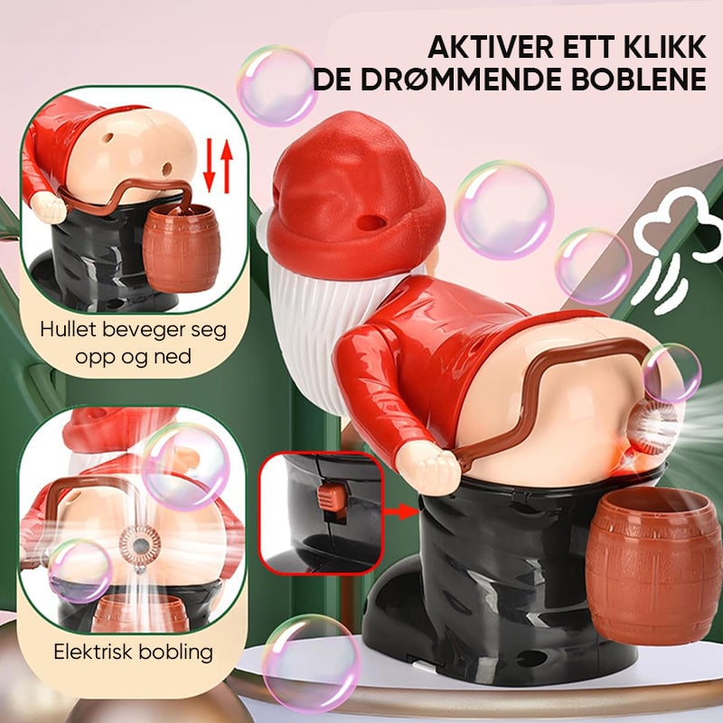 Morsom nissebobleblåser