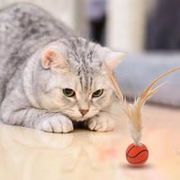 Interactive Feather Ball Toy Set for Cats