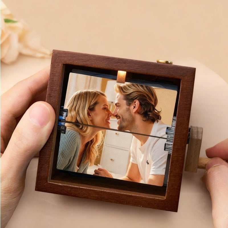 Hölzerne personalisierte Leucht-Daumenkino-Fotomaschine