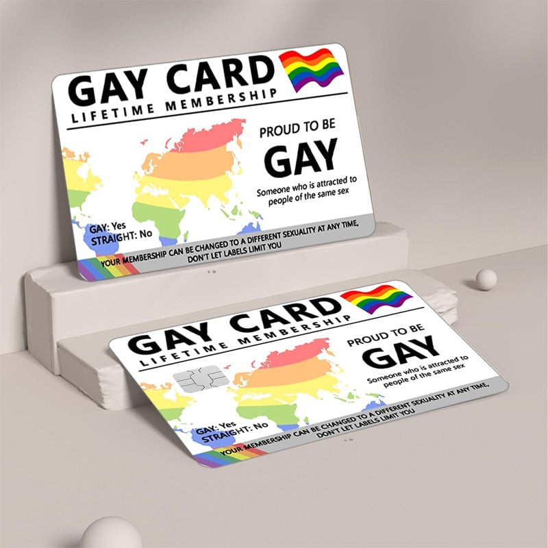 4-Piece Gay Card Lifetime Membership Credit Card Skin