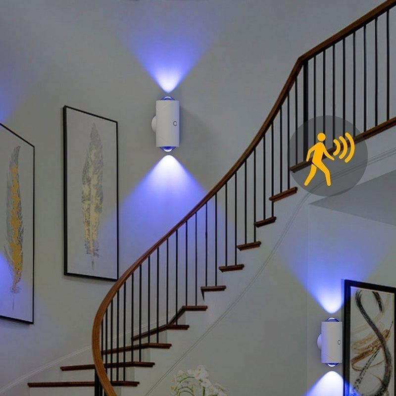 Smart Motion Sensor Wall Lamp with Colorful Gradient