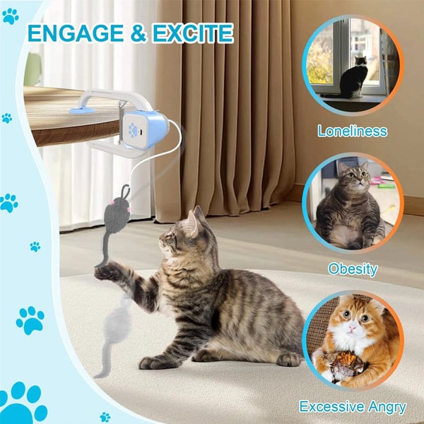 Remote-Controlled Cat Paw Electric Cat Toy Door Clamp