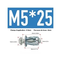écrou De Pétale De Vis D'expansion (50 Pièces)