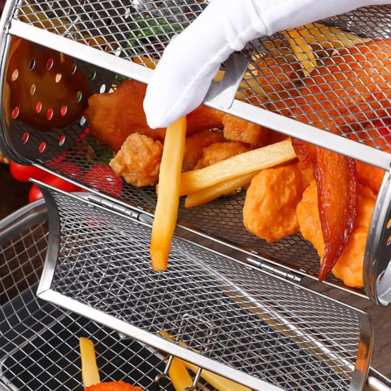 Automatisk roterende grill i rustfrit stål