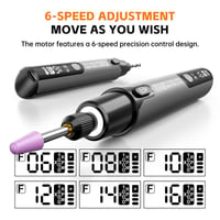 Mini Electric Rotary Tool Set with LED Light & Digital Display