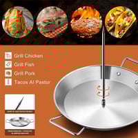 Stainless steel vertical screw grill pan