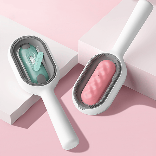 Pettine depilatore per animali domestici con serbatoio d'acqua