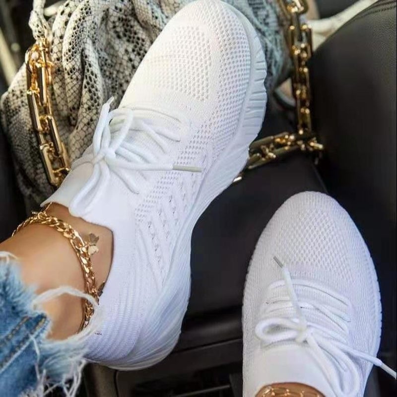 Lace-Up Mesh Shoes