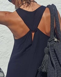 U-Neck Sleeveless Loose Full Skirt Dress