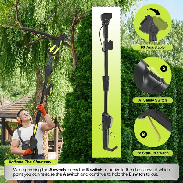 Saker Cordless Pole Saw and Mini Chainsaw