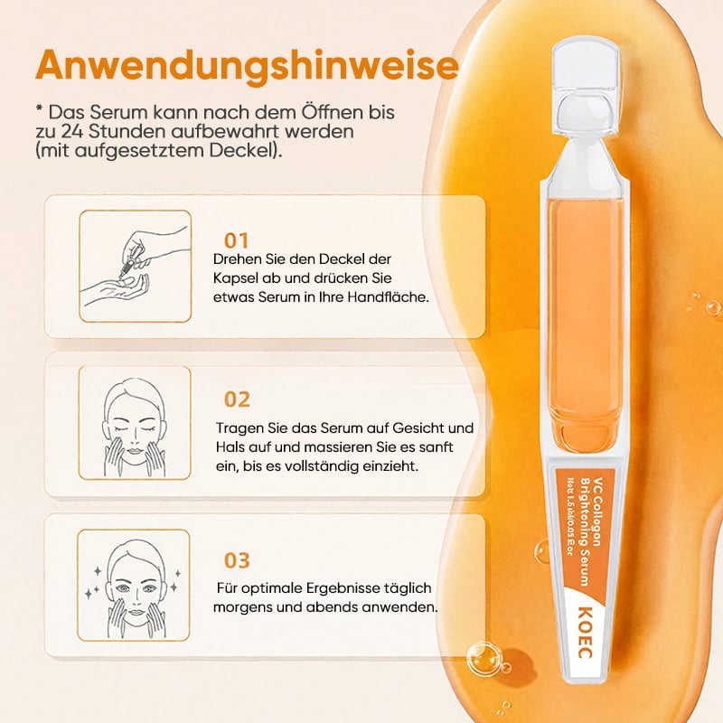 Hyaluronsäure- und Vitamin-C-Essenz für die Einzeldosierung
