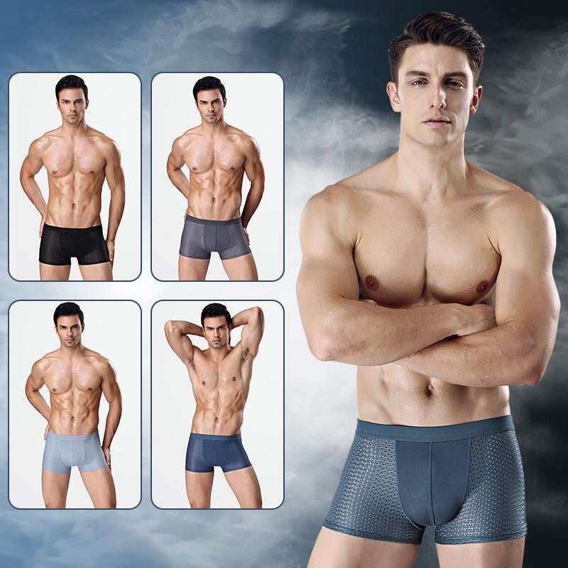 Mens Breathable Ice Silk Underwear