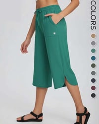 👖 Women's Wide Leg Yoga Capris