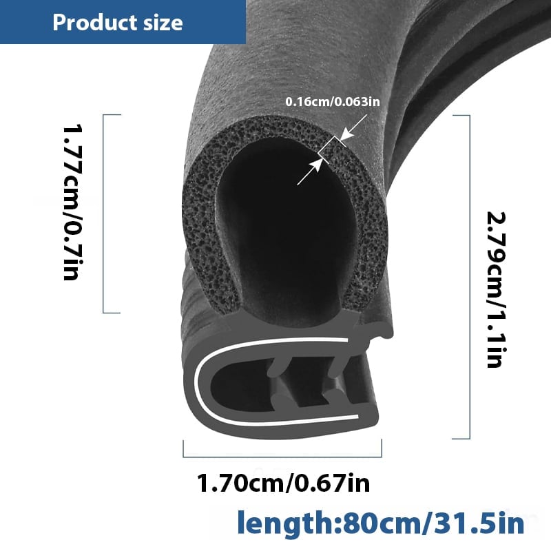 🚗 Automotive Weather Stripping Rubber Seal