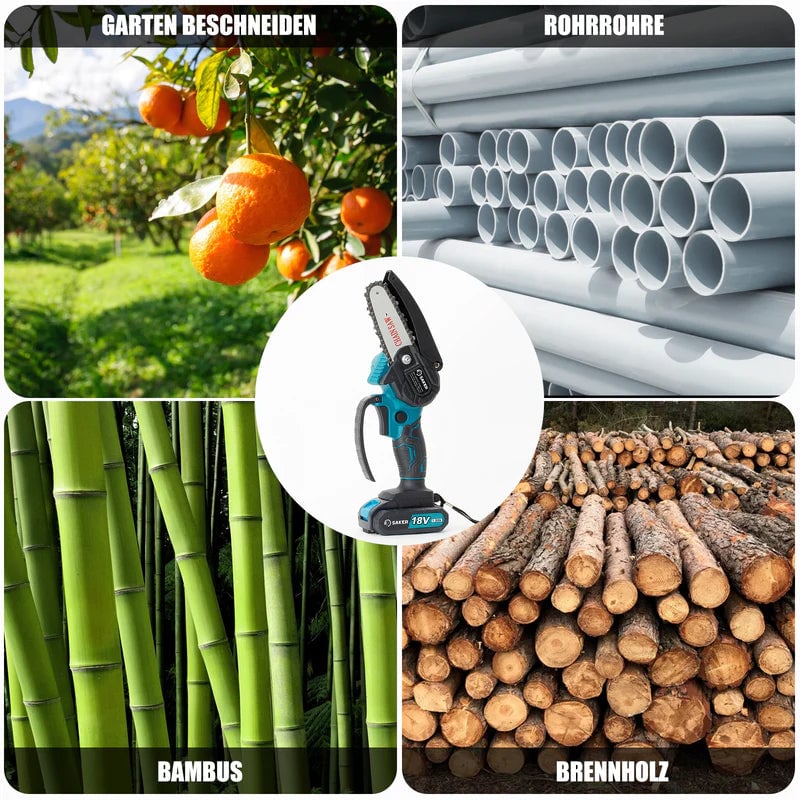 Saker 4 Zoll 18V Mini Kettensäge Akku Einhand Elektrokettensäge