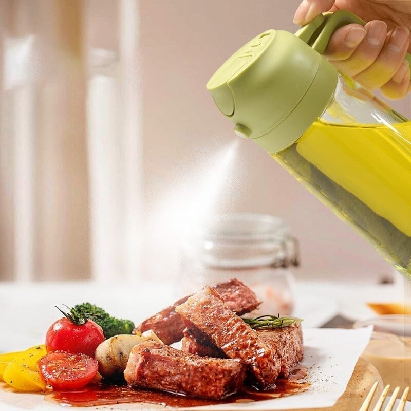 2-in-1 Glass Oil Sprayer and Dispenser🔥