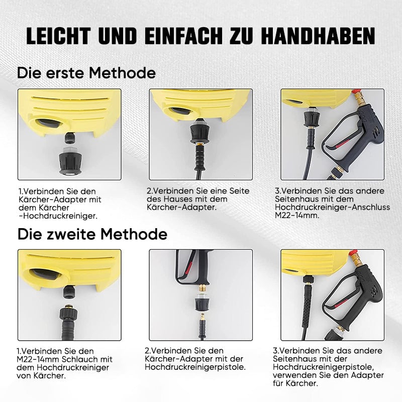 Hochdruck-Wasserpistole mit Düsen für die Autowäsche
