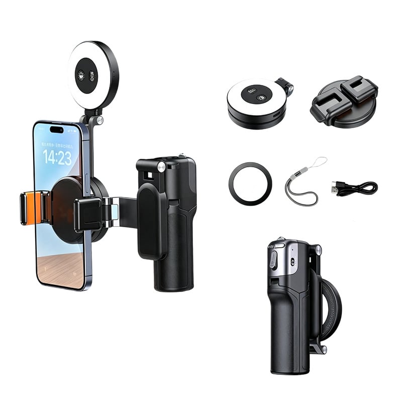 Sakerplus® Zoomable Magnetic Palm Grip Mini Selfie Stick