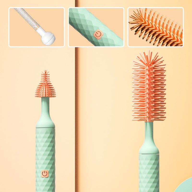 Spazzola elettrica per bottiglie in silicone