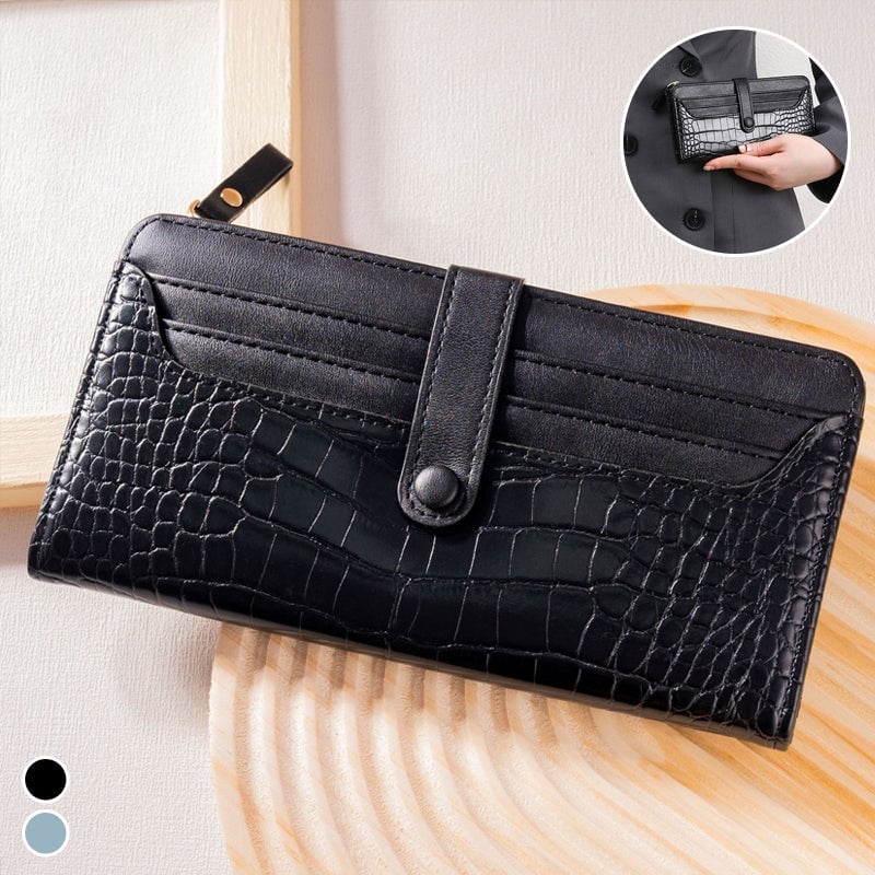 Vintage Long Wallet with Oil Finish