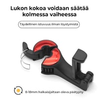 Ripustuskoukut auton niskatukeen