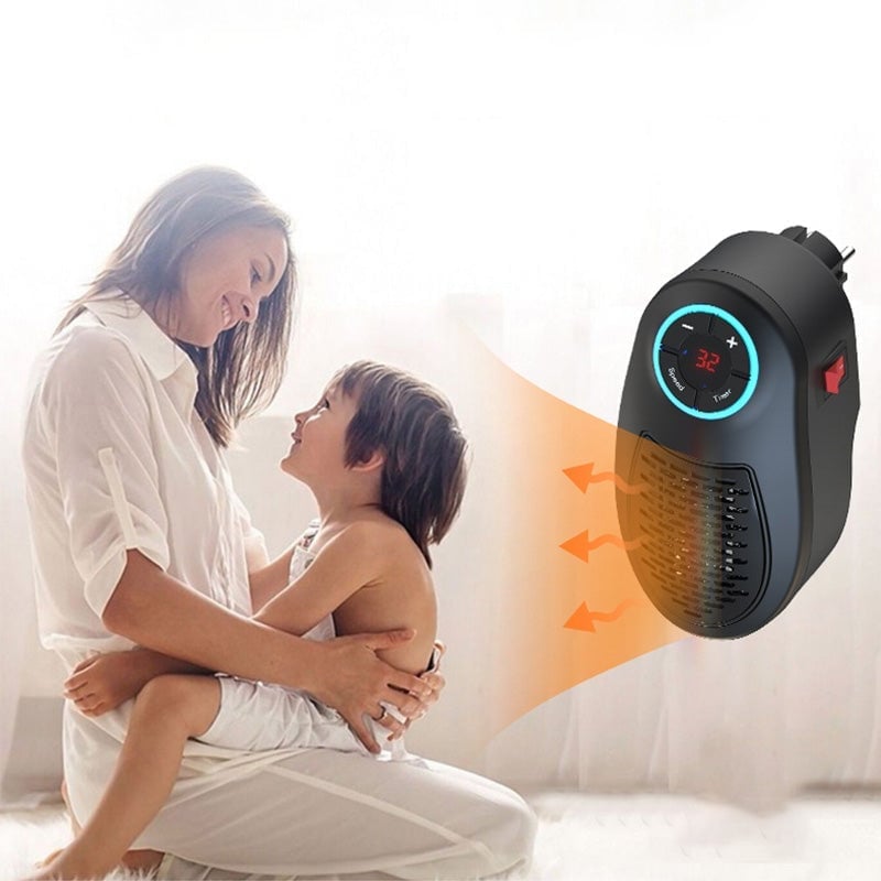Quick-Heat Mini Wall-Mounted Electric Heater