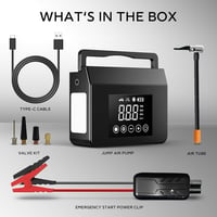 Volran® New Portable Car Jump Starter with Air Compressor & Tire Inflator