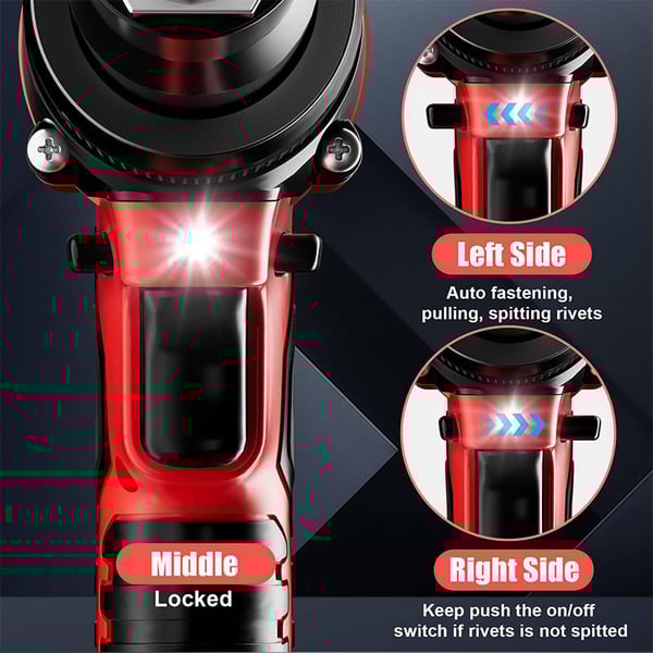 Sakerplus Brushless Rivet Gun Tool for Rivets