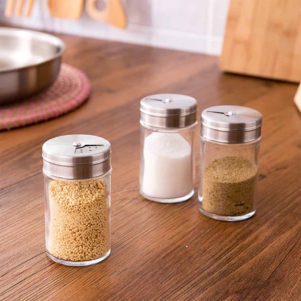 Glass Spice Jars Set