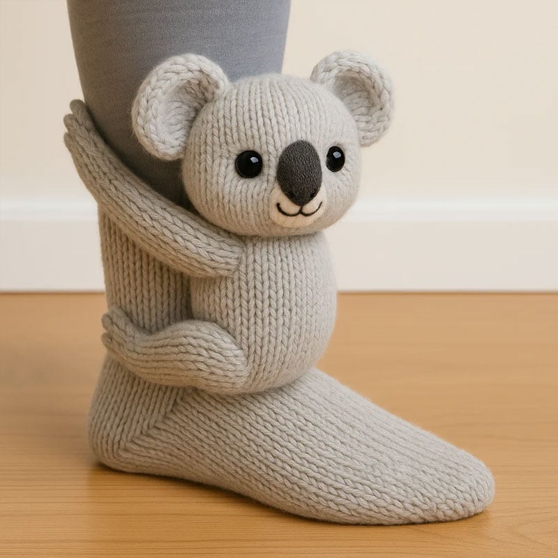 3D-gestrickte Tiersocken