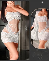 Solid Color Ruffled Nightgown Set