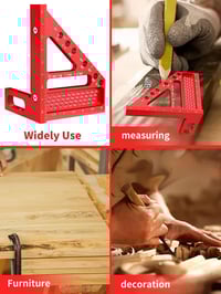 Sakerplus 3D Multi Angle Carpenter Square Ruler