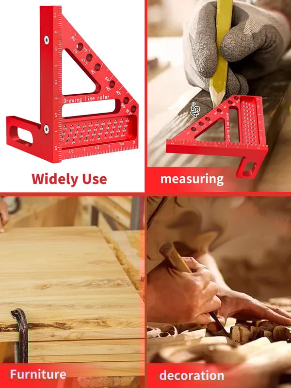 Sakerplus 3D Multi Angle Carpenter Square Ruler