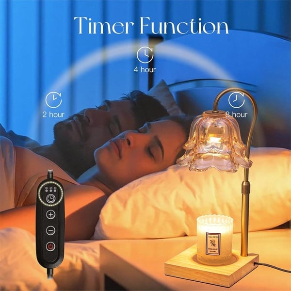 Wood Candle Warmer Lamp with Timer