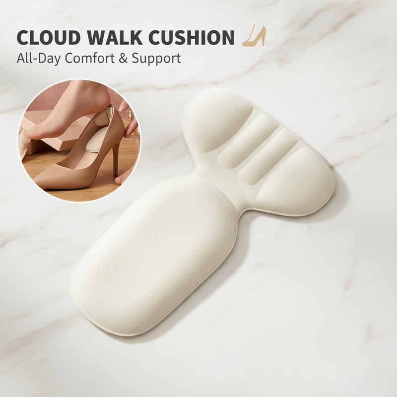 heel cushion fitted inside high heel shoe