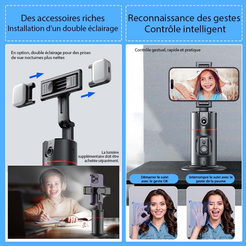 Télécommande pour Trépied à Suivi Automatique du Visage