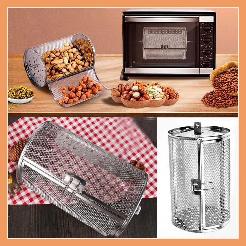 Automatisk roterende grill i rustfrit stål
